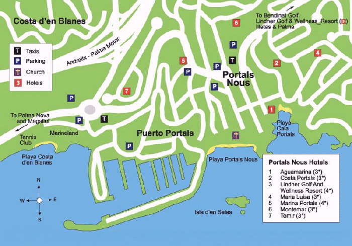 Portals Nous street map