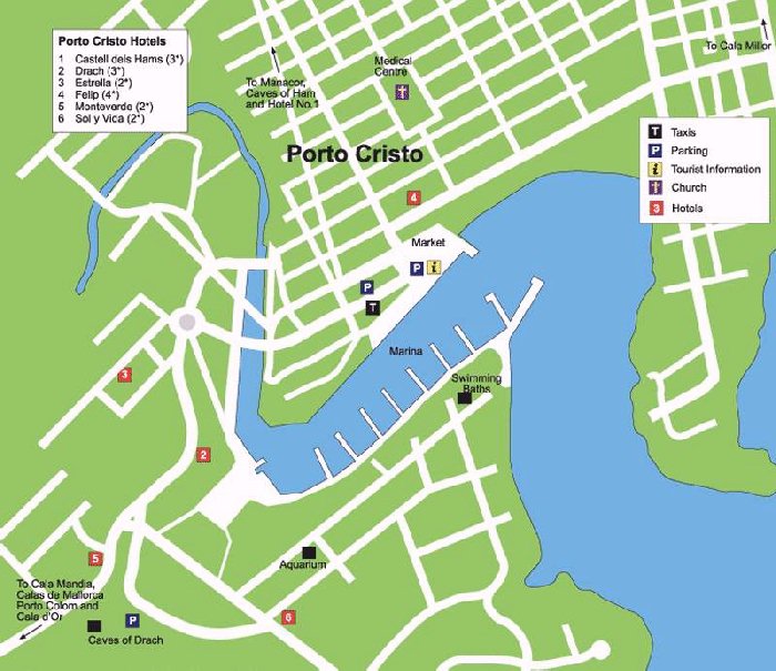 Porto Cristo street map